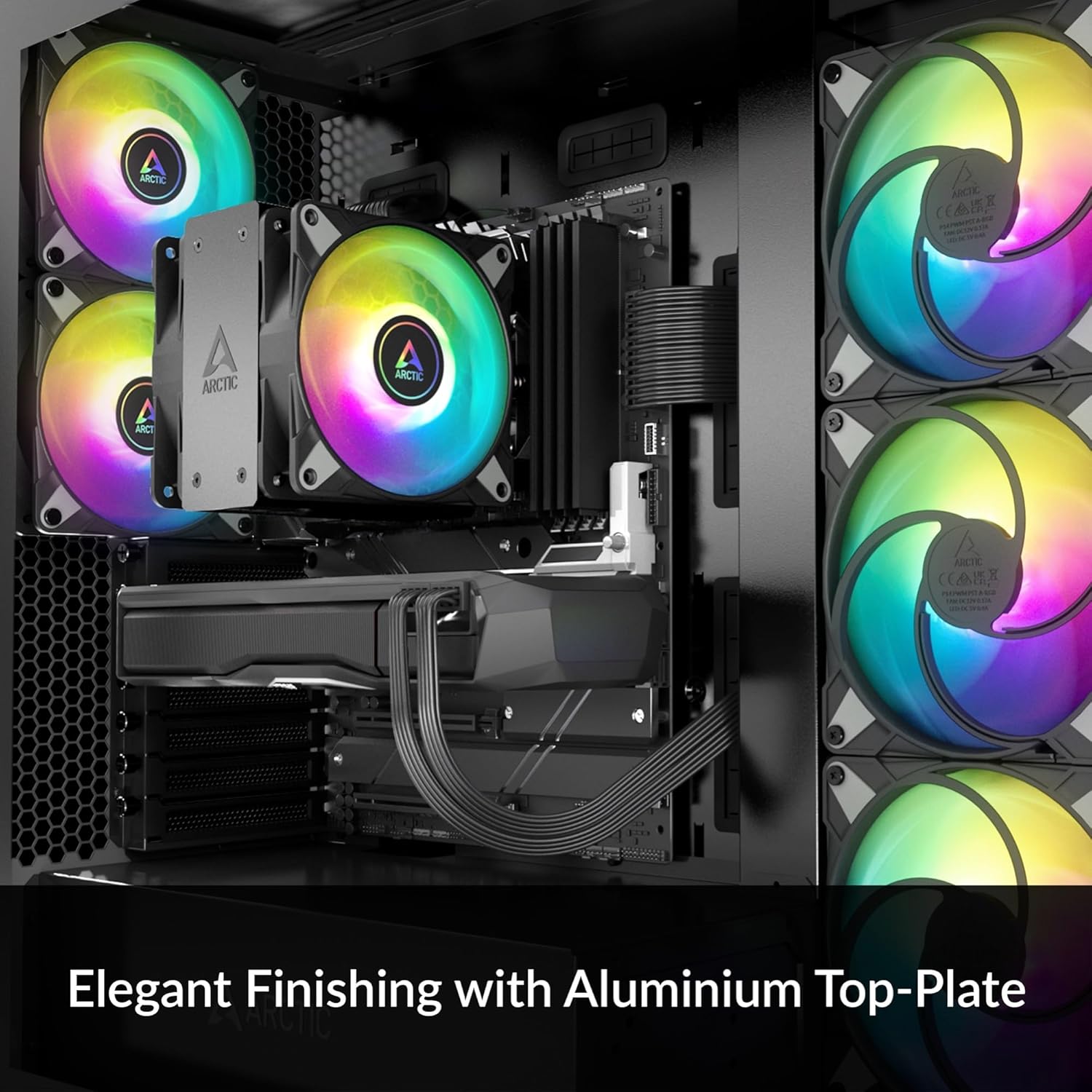 ARCTIC Freezer 36 A-RGB CPU Cooler – Single Tower, Push-Pull 120mm P-Fans, 4 Heat Pipes, ARGB Lighting, 200–2000 RPM, MX-6 Thermal Paste