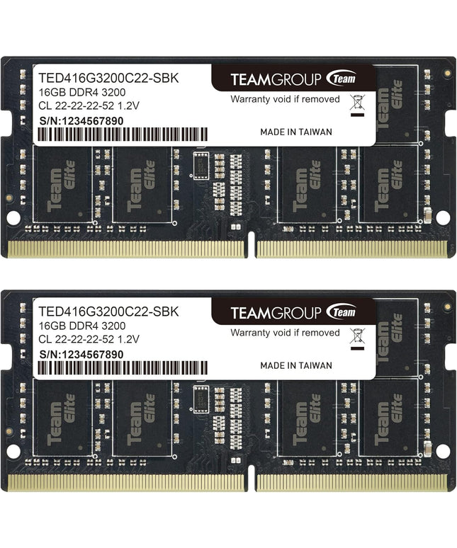 TEAMGROUP Elite DDR4 32GB Kit (2 x 16GB) 3200MH