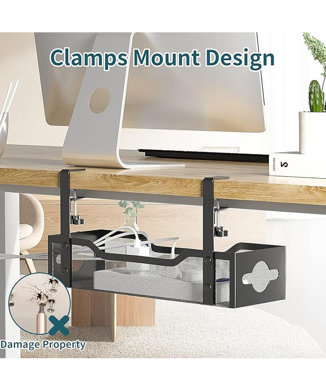 Under-Desk Cable Management Tray