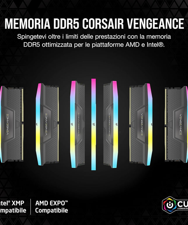 CORSAIR Vengeance RGB DDR5 RAM 96GB