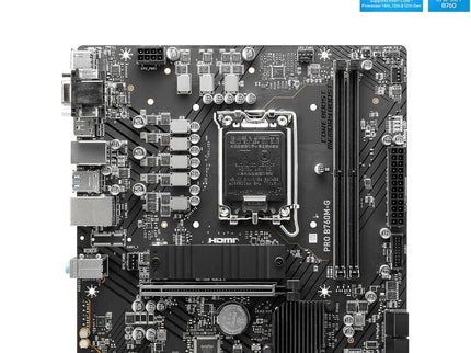 MSI PRO B760M-G Motherboard, Micro-ATX - Supports Intel 14th