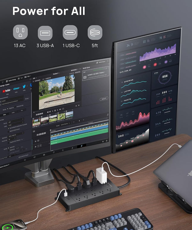 TROND Surge Protector Power Strip