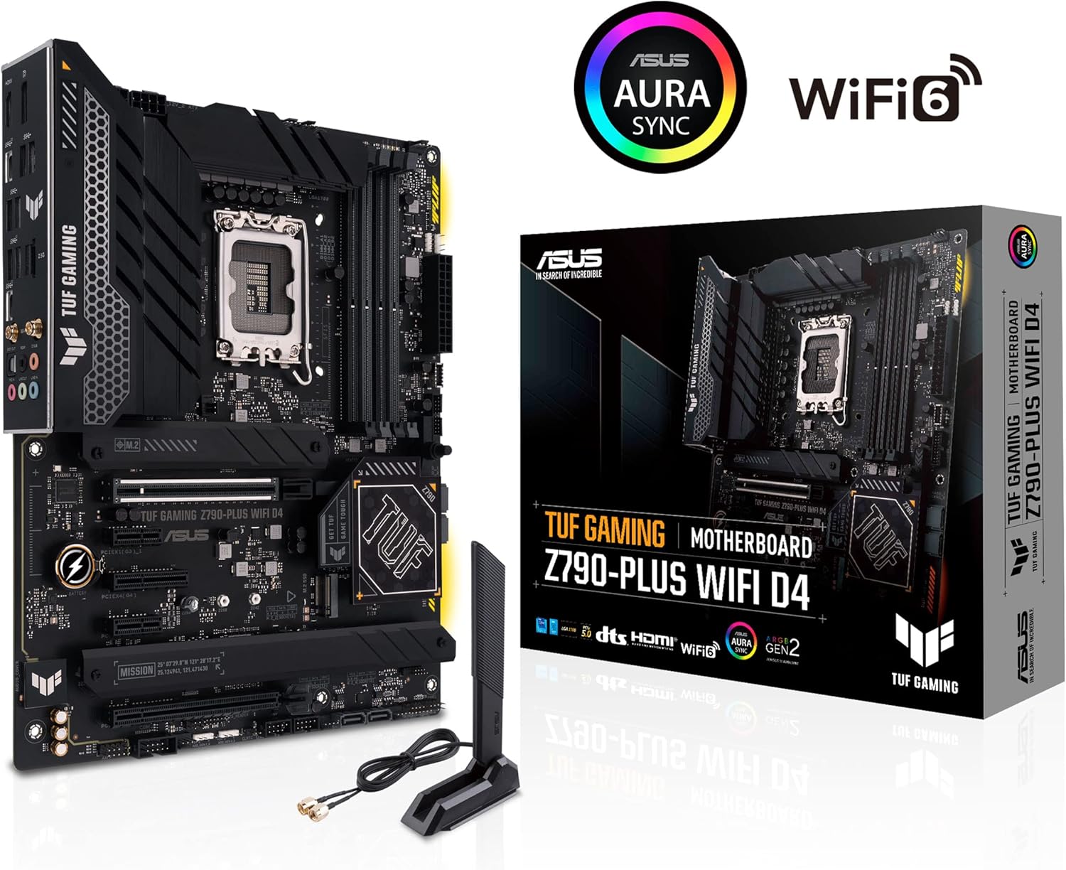 ASUS TUF Gaming Z790-Plus WiFi D4 LGA 1700(Intel 14th,12th&13th Gen) ATX Gaming Motherboard(PCIe 5.0, DDR4,4xM.2 Slots,16+1 DrMOS, WiFi 6,2.5Gb LAN, Front USB 3.2 Gen 2 Type-C, Thunderbolt 4/USB4)