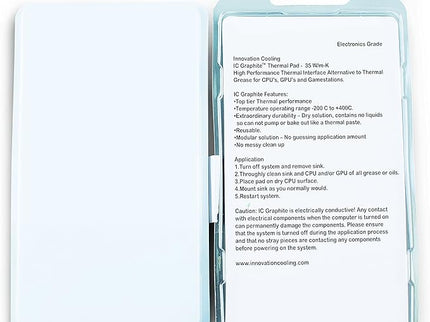 Graphite Thermal Pad – Permanent Replacement for Thermal Paste/Grease (40 X 40mm)