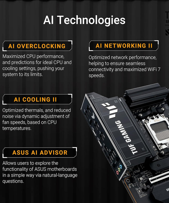 TUF Gaming X870E-PLUS WIFI7 AMD X870E ATX Motherboard