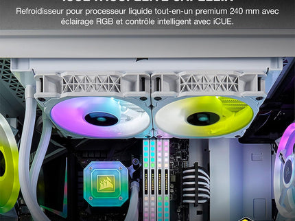 Corsair iCUE H100i Elite Capellix Liquid CPU Cooler for Desktop - White