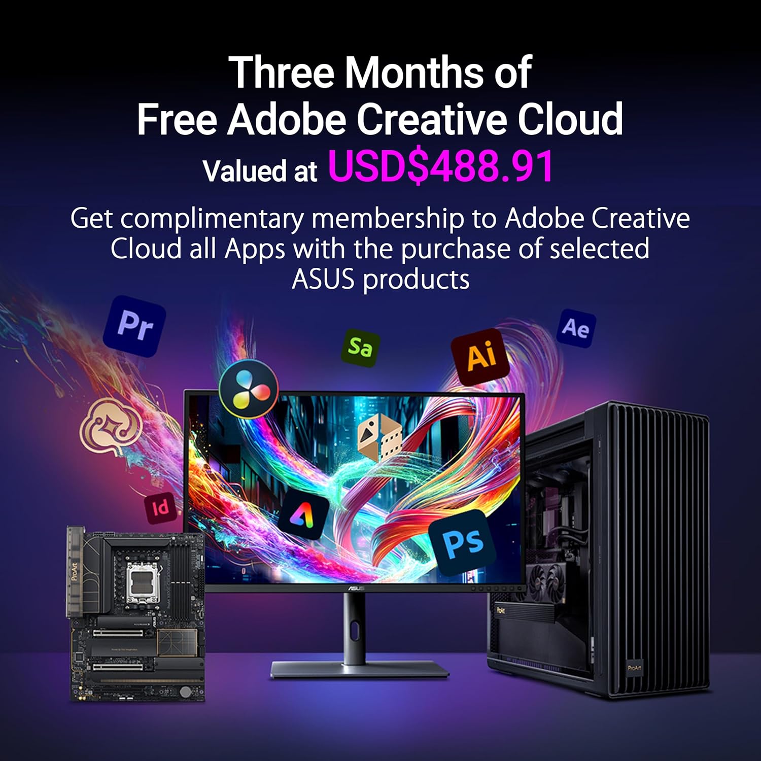 ASUS ProArt Z890-CREATOR WIFI Z890 LGA 1851 ATX Motherboard, Intel® Core™ Ultra Processor Series 2 Ready, 16+2+1+2 stages, PCIe® 5.0, DDR5, Thunderbolt™ 5 Type-C®, 10+2.5 Gb LAN, WiFi 7, 5x M.2, AI OC