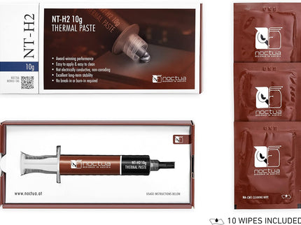 Noctua NT-H2 10g, Thermal Computer Paste incl. 10 Cleaning Wipes (10g)