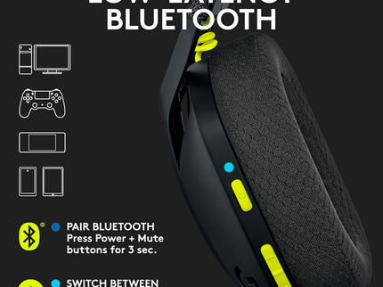 Logitech G435 Wireless Gaming Headset – Black