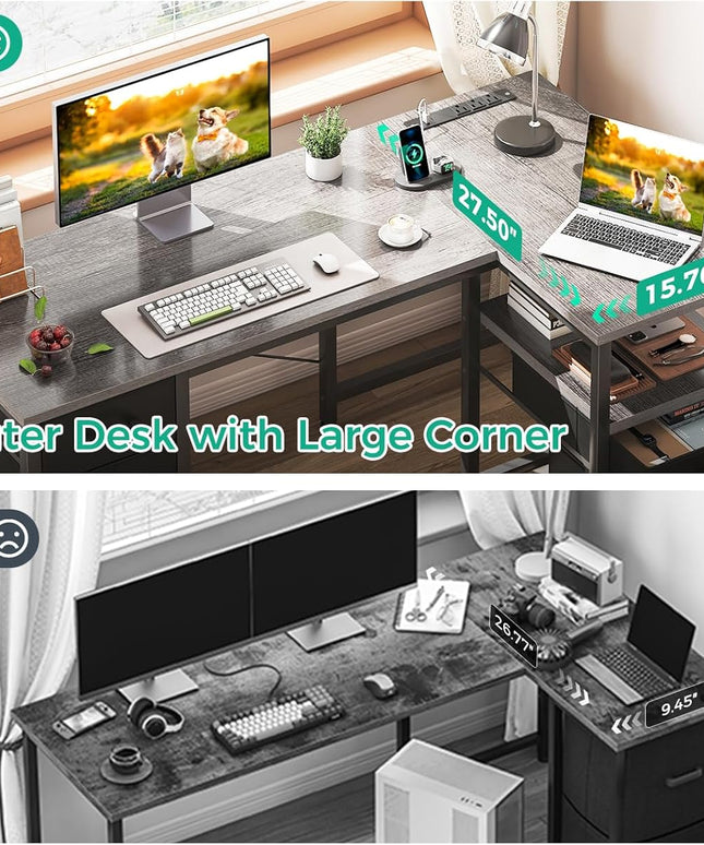 Coleshome L-Shaped Desk