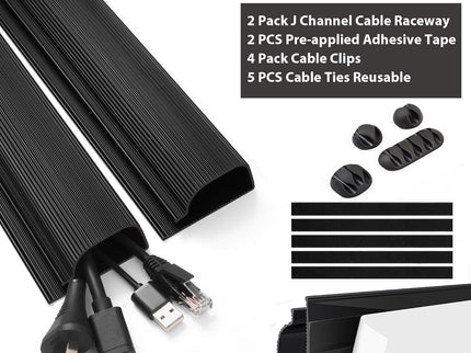 Under Desk Cable Management – 31.5" (2×15.7") J-Channel