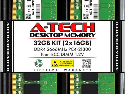 A-Tech 32GB (2x16GB) DDR4 2666 MHz