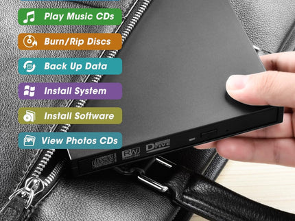 ROOFULL External CD DVD Drive