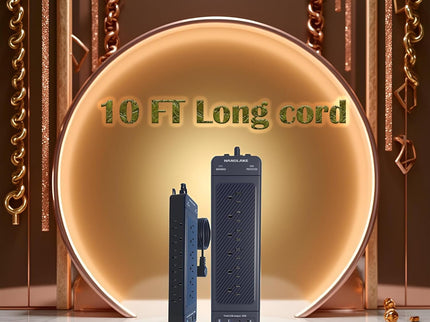 Surge Protector Power Strip Heavy Duty 10 ft Cord