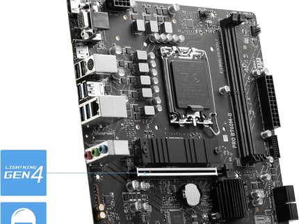 MSI PRO B760M-G Motherboard, Micro-ATX - Supports Intel 14th