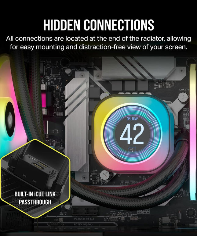 Corsair iCUE Link H150i LCD Liquid CPU Cooler