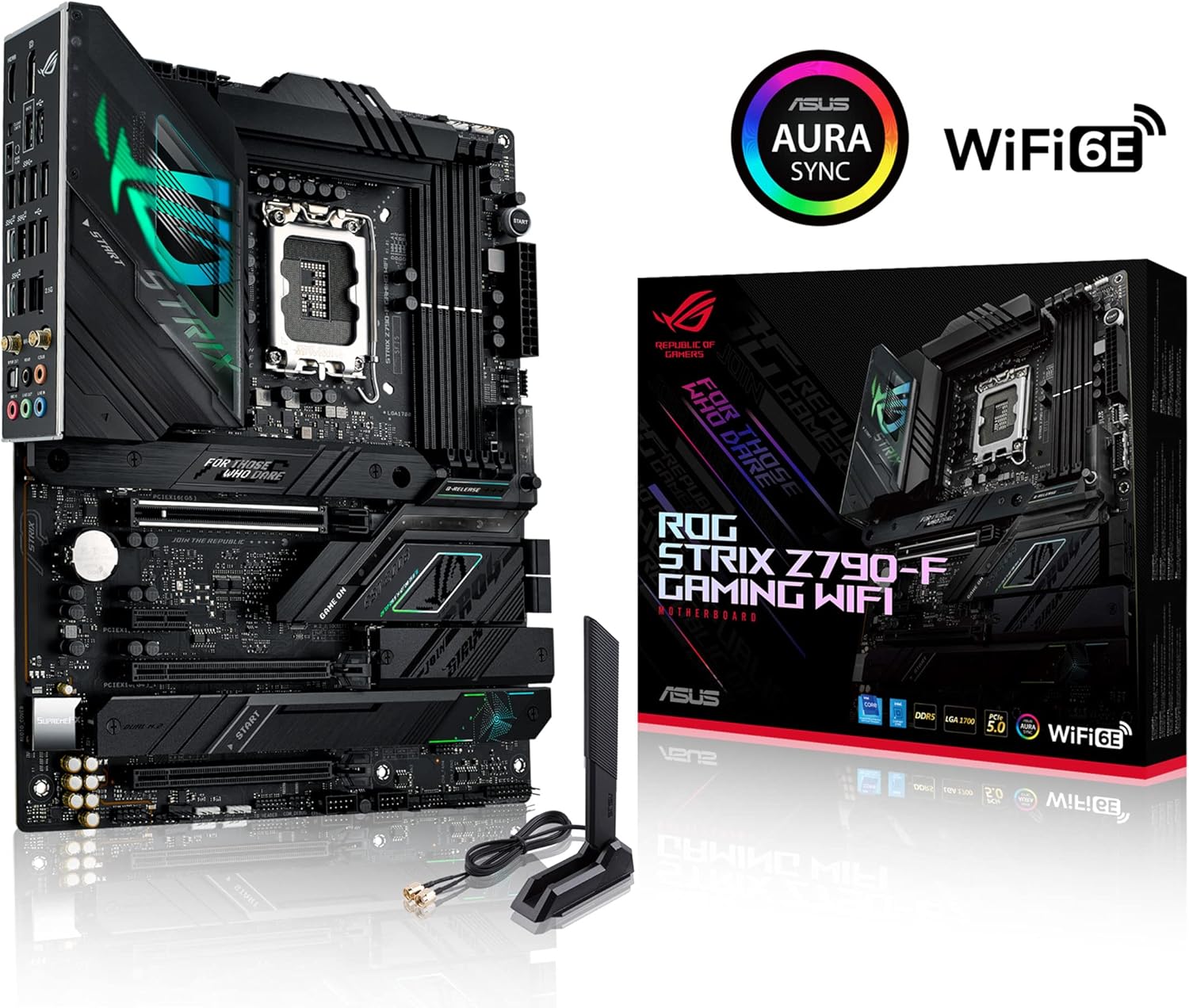 ASUS ROG Strix Z790-F Gaming WiFi 6E LGA 1700(Intel 14th&13th &12th Gen) ATX gaming motherboard(16 + 1 power stages,DDR5,four M.2 slots, PCIe 5.0,WiFi 6E,USB 3.2 Gen 2x2 Type-C with PD 3.0 up to 30W)
