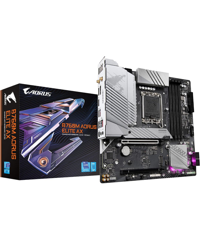Gigabyte B760M Aorus Elite AX DDR5 Intel Socket LGA 1700 Motherboard