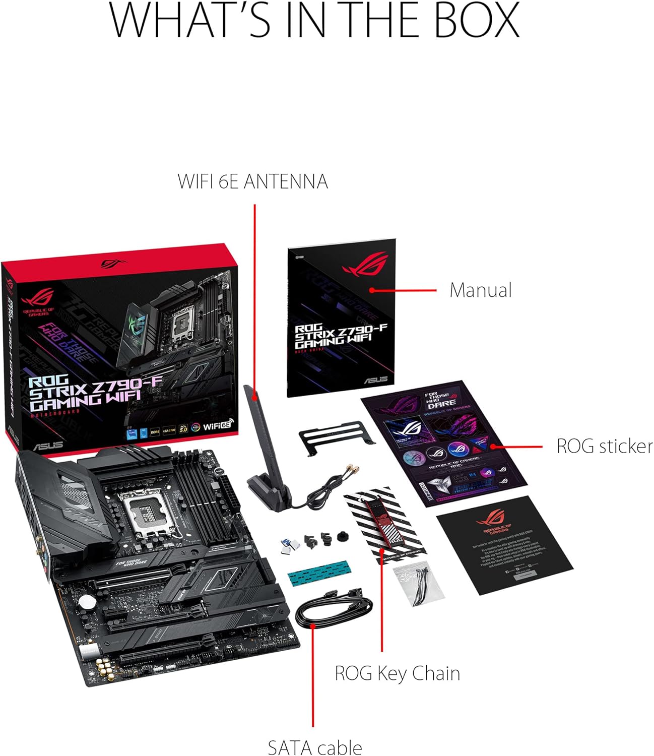 ASUS ROG Strix Z790-F Gaming WiFi 6E LGA 1700(Intel 14th&13th &12th Gen) ATX gaming motherboard(16 + 1 power stages,DDR5,four M.2 slots, PCIe 5.0,WiFi 6E,USB 3.2 Gen 2x2 Type-C with PD 3.0 up to 30W)