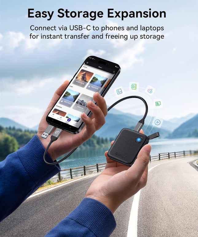 ORICO Portable SSD 256 GB with 2 in 1 USB C Cable