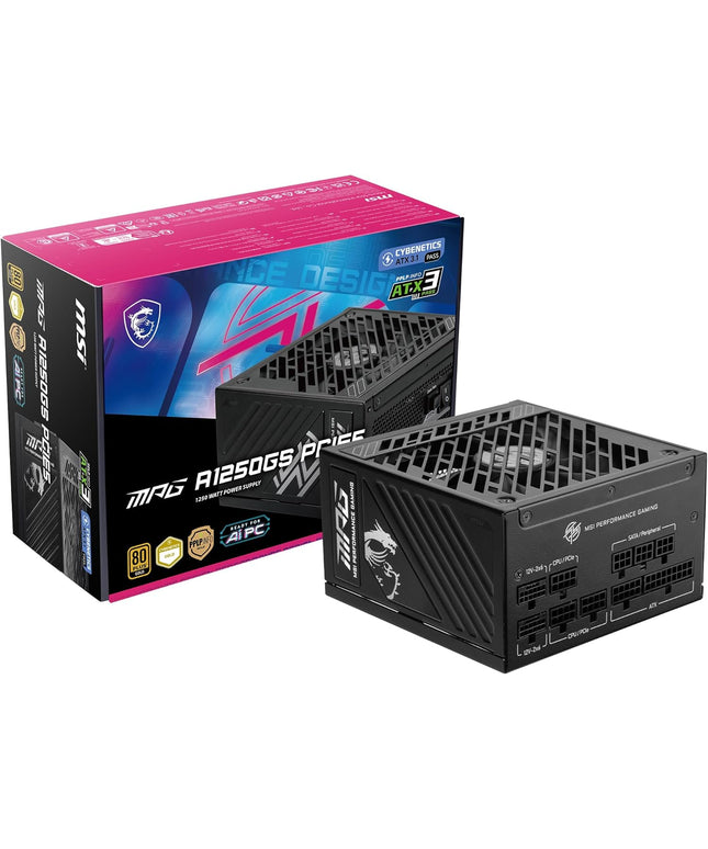 MSI MPG A1250GS PCIE5, Fully Modular Gaming 1250W Power Supply