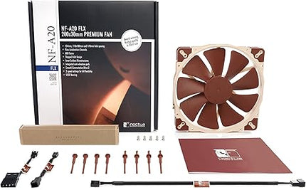 Noctua NF-A20 FLX, Premium Quiet Fan, 3-Pin (200x30mm, Brown)