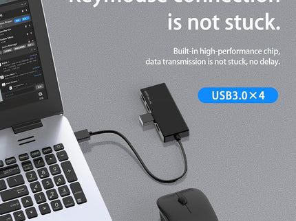 USB 3.0 Hub, 4 Port USB Hub