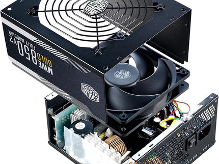 Cooler Master MWE Gold 850 V2 Full Modular, 850W, 80+ Gold Efficiency, 2 EPS Connectors, 120mm HDB Fan, Semi-fanless Operation, 5 Year Warranty