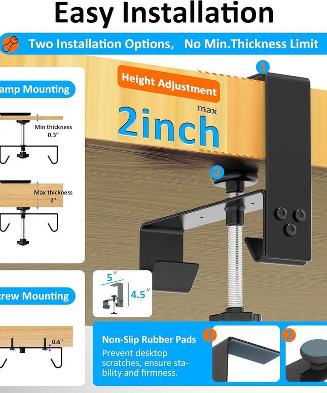 Under-Desk Cable Management Tray