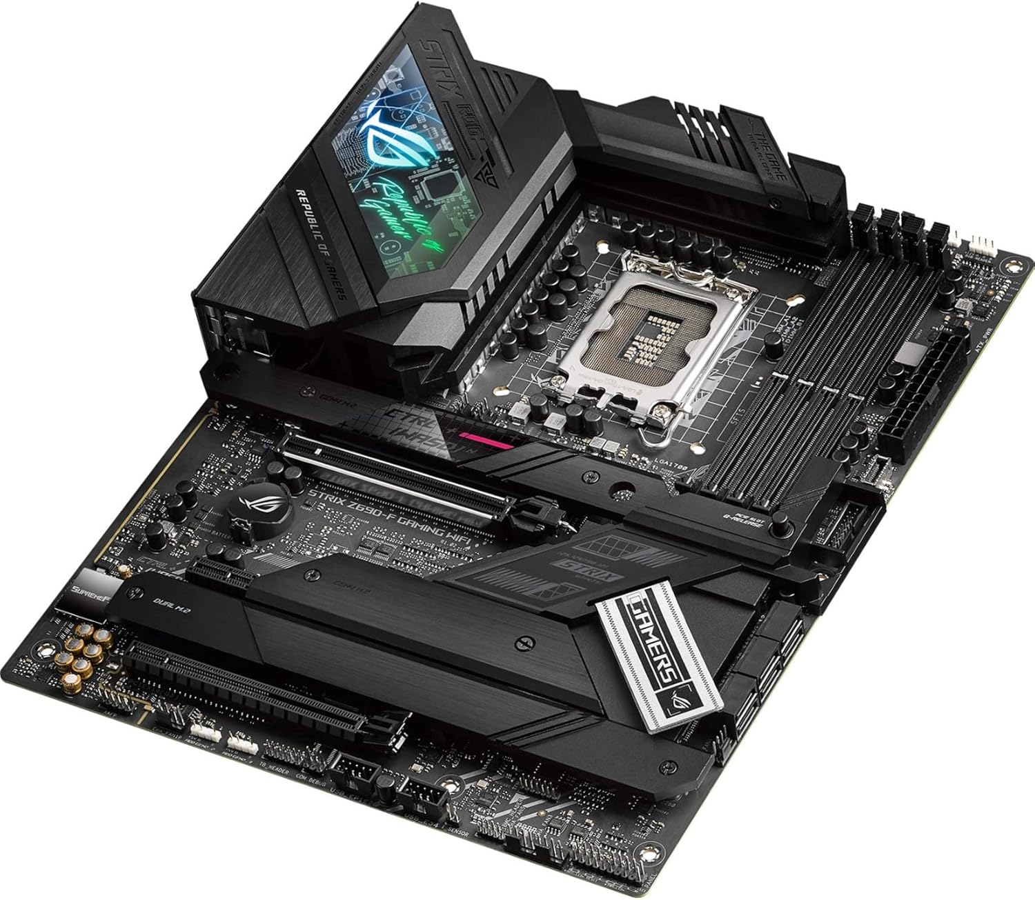 ASUS ROG Strix Z690-F Gaming WiFi 6E LGA1700(Intel 12th Gen) ATX Gaming Motherboard(PCIe 5.0,DDR5,16+1 Power Stages,2.5Gb LAN,BT v5.2,Thunderbolt 4,4xM.2,Front Panel USB 3.2 Gen 2x2 Type-C Connector)