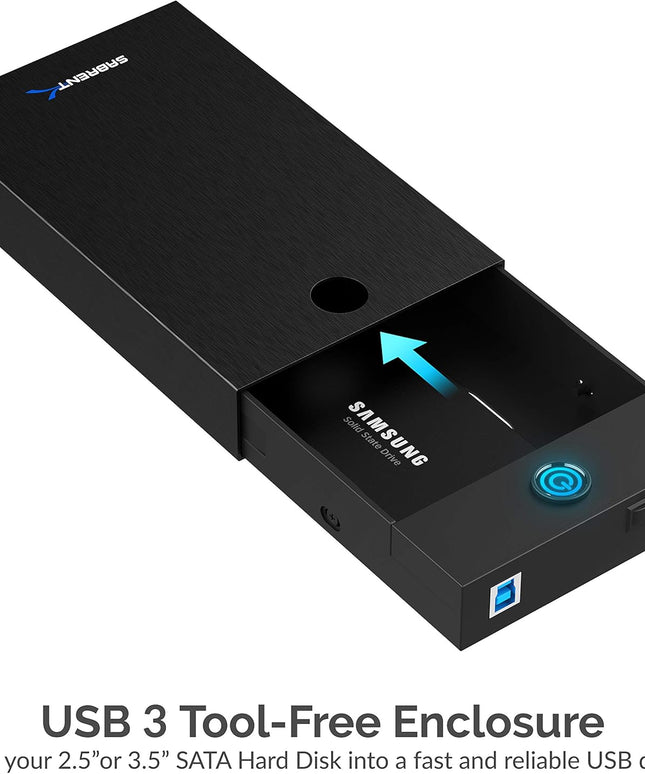 SABRENT USB 3.0 Enclosure for 2.5” & 3.5” SATA HDD/SSD