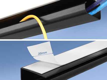 ZhiYo Under Desk Cable Management – 31.5" (2×15.8") J-Channel