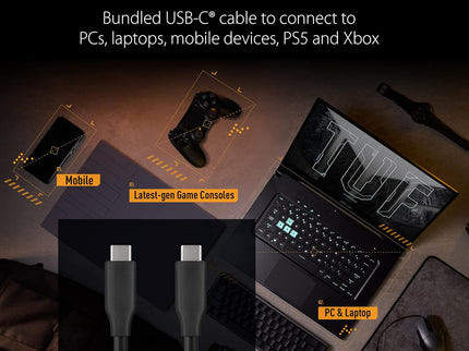 ASUS TUF Gaming A1 External M.2 NVMe SATA PCIe SSD Enclosure - USB-C