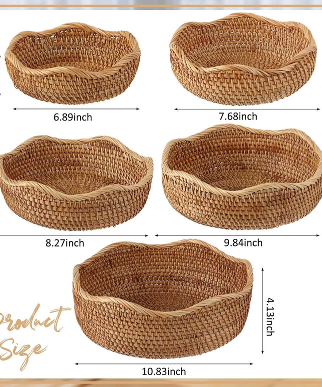 Solora 5 Pcs Round Rattan