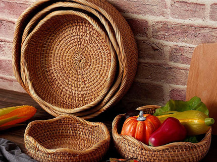 Solora 5 Pcs Round Rattan