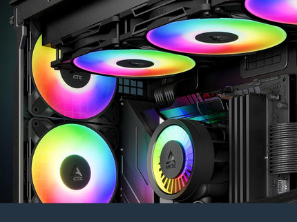 ARCTIC P14 Pro A-RGB 140mm PWM Fan – 400–2500 RPM, 5V Digital RGB, Fluid Dynamic Bearing – Black