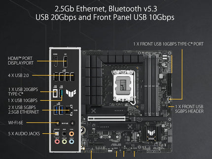 TUF Gaming B760M-PLUS WiFi II Intel B760 LGA 1700 mATX Motherboard