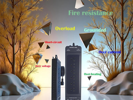 Surge Protector Power Strip Heavy Duty 10 ft Cord