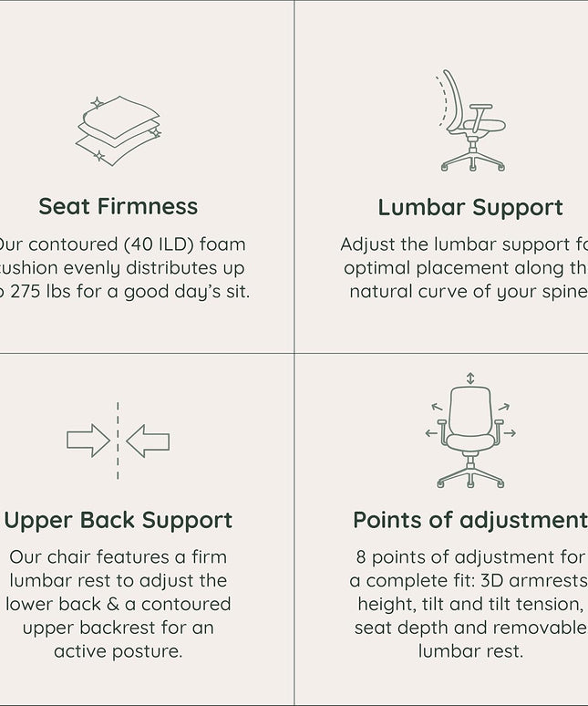 Branch Ergonomic Chair – Adjustable Lumbar