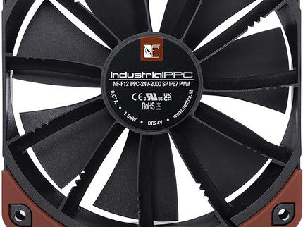 Noctua NF-F12 iPPC 24V 2000 RPM PWM Heavy-Duty 120mm Fan (Black, IP67)