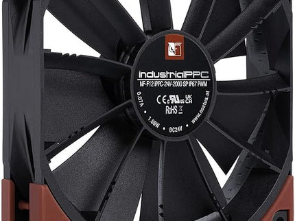 Noctua NF-F12 iPPC 24V 2000 RPM PWM Heavy-Duty 120mm Fan (Black, IP67)