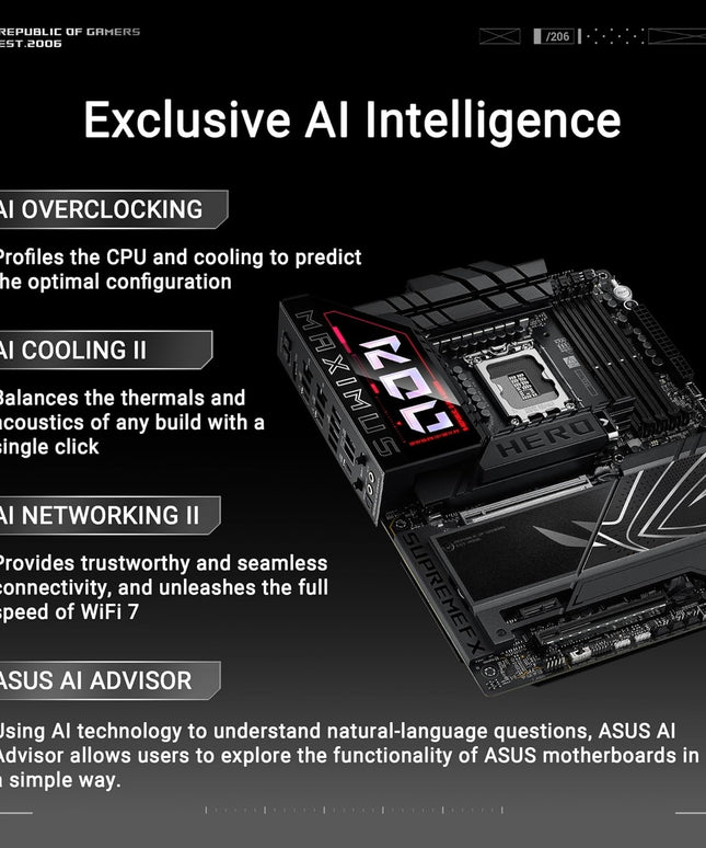 ASUS ROG Maximus Z890 Hero Intel® Z890 LGA 1851 ATX Motherboard