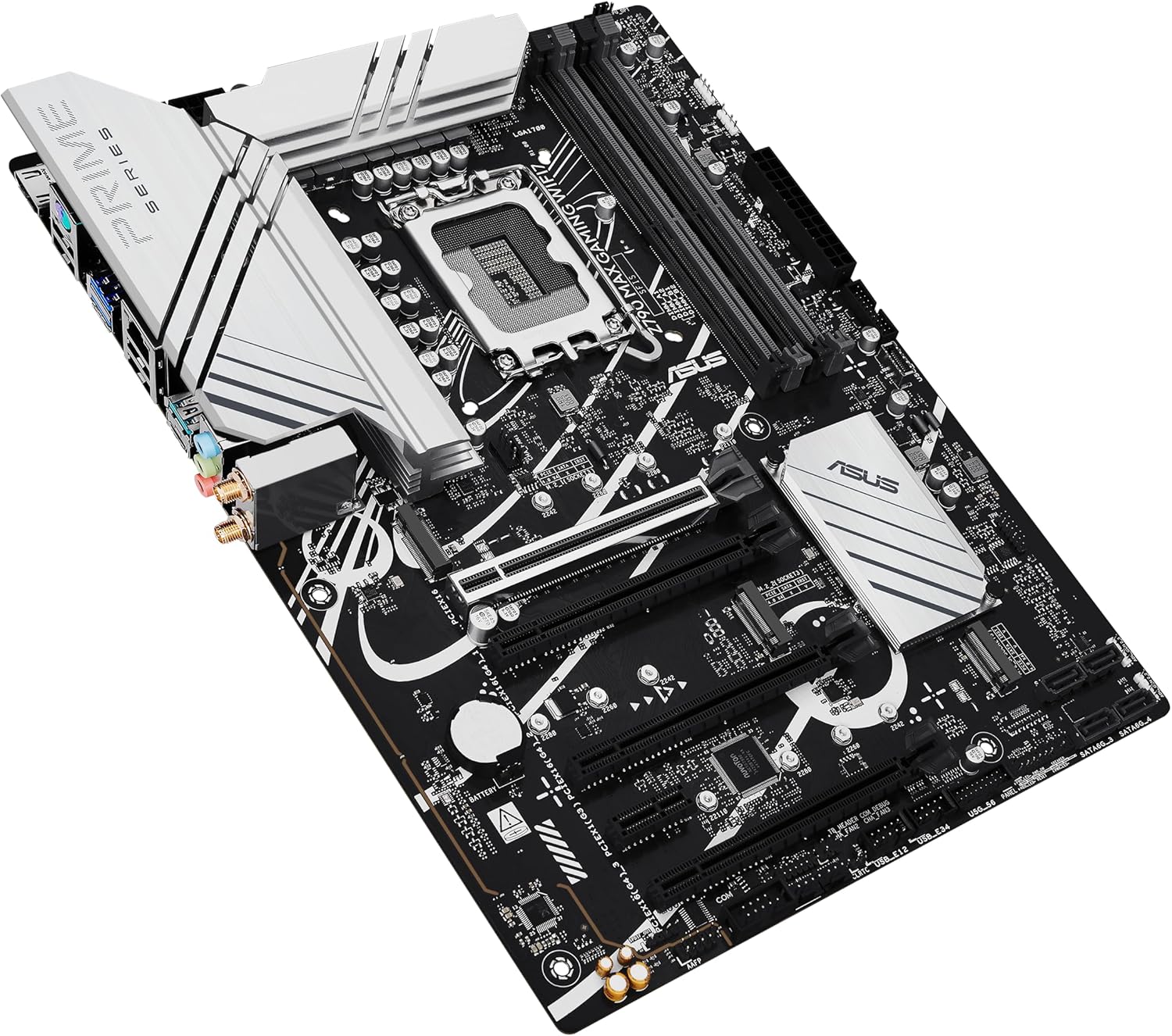 ASUS Z790 MAX Gaming WIFI7 Intel Z790 (LGA 1700) ATX Motherboard with PCIe 5.0, Three M.2 Slots, 14+1 DrMOS, DDR5, WiFi 7, Realtek 1Gb LAN, HDMI, USB 20Gbps Type-C®, Thunderbolt™ (USB4®), Aura Sync