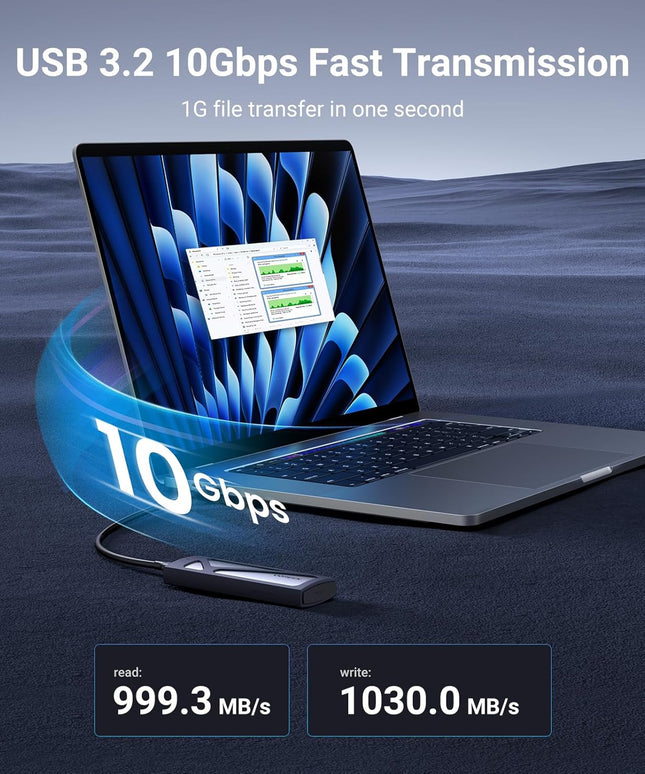 UGREEN SSD Enclosure, Tool-Free USB C External
