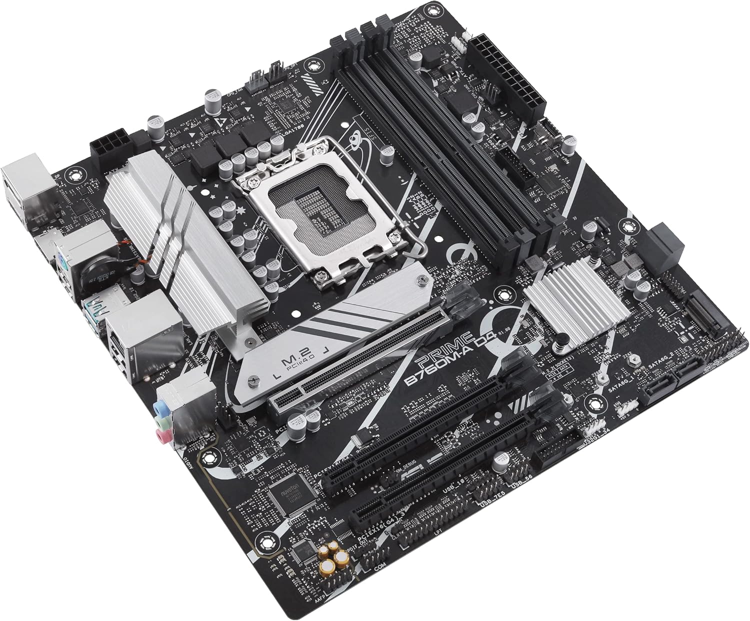 ASUS Prime B760M-A D4-CSM Intel B760 (LGA 1700) mATX Commercial CSM Motherboard, PCIe 4.0, DDR4, 2X M.2, 2.5Gb LAN, DP, 2X HDMI, SATA 6 Gbps, USB Type-C, Aura Sync, ASUS Control Center Express