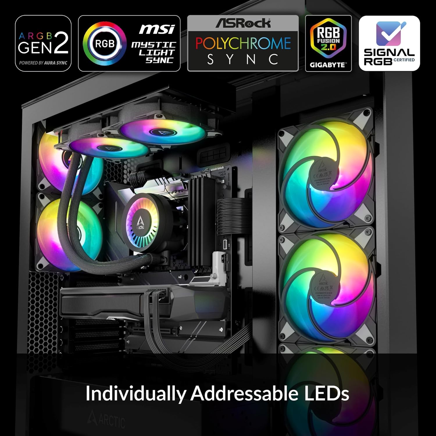 ARCTIC Liquid Freezer III 240 A-RGB AIO CPU Liquid Cooler – PWM Pump, 200–2000 RPM Fans, AM4/AM5 & LGA1851/1700 – Black