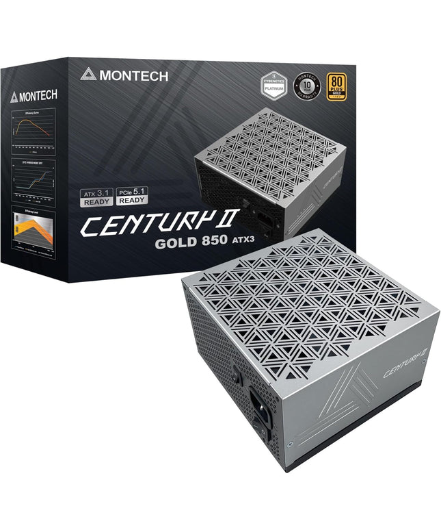MONTECH Century II - 850W High-End ATX Gaming Power Supply