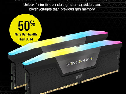CORSAIR Vengeance RGB DDR5 RAM 64GB (2x32GB)