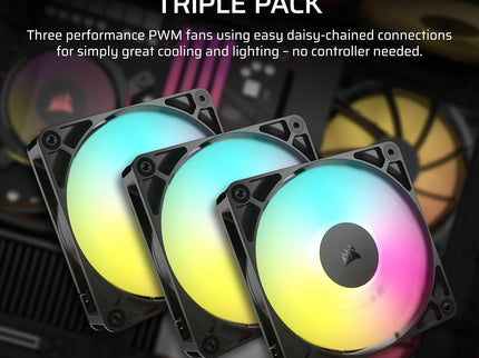 Corsair RS120 ARGB 120mm PWM Fan 3-Pack