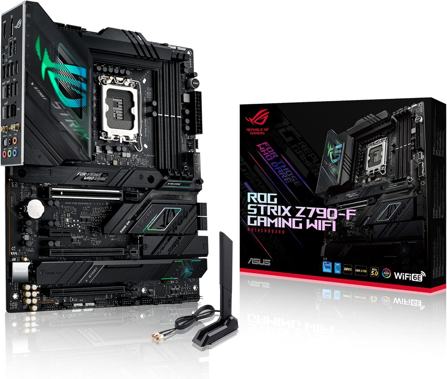 ASUS ROG Strix Z790-F Gaming WiFi 6E LGA 1700(Intel 14th&13th &12th Gen) ATX gaming motherboard(16 + 1 power stages,DDR5,four M.2 slots, PCIe 5.0,WiFi 6E,USB 3.2 Gen 2x2 Type-C with PD 3.0 up to 30W)
